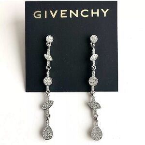 Givenchy Crystal Linear Drop Earrings NWT
